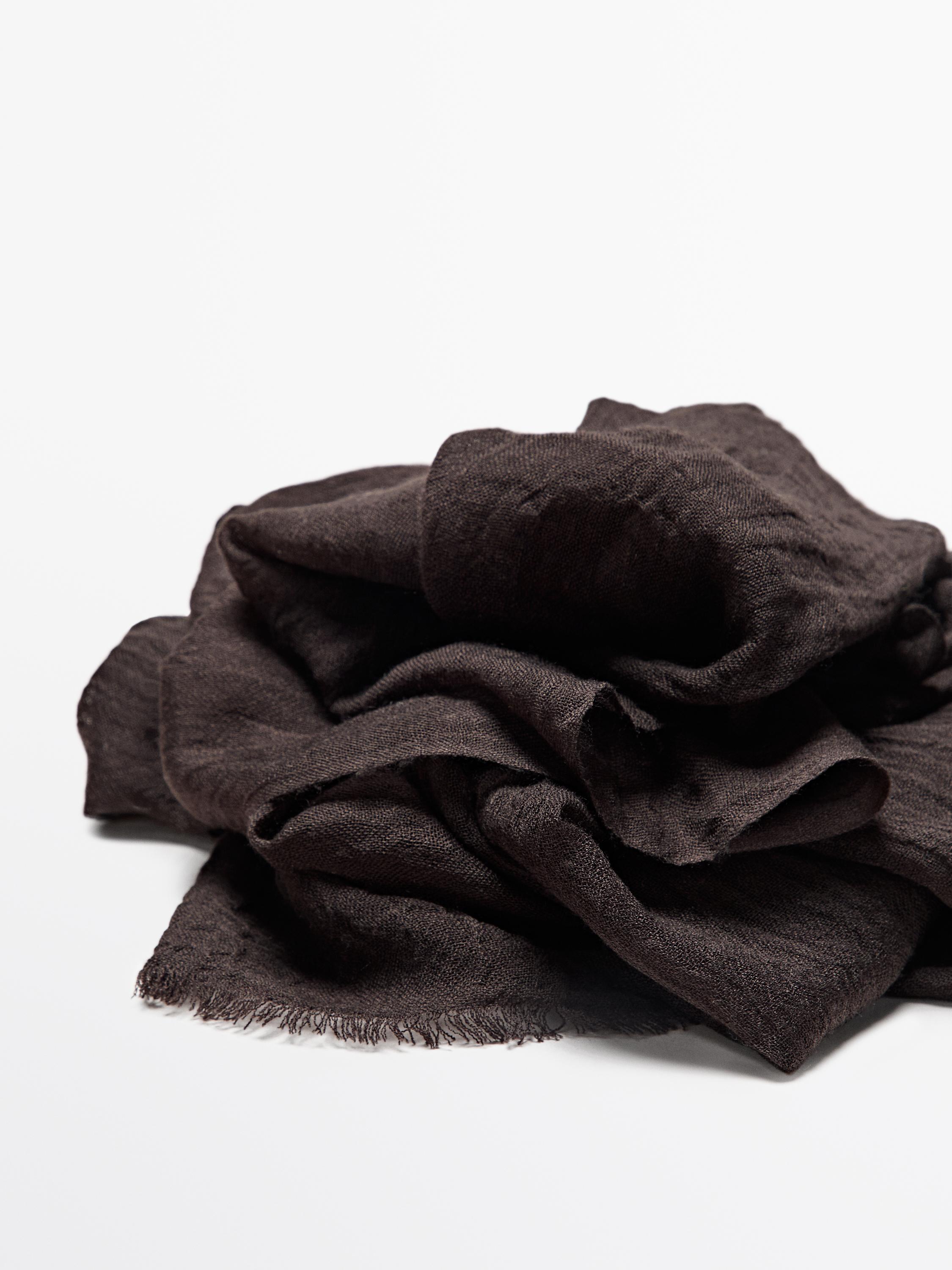 Lightweight wool blend scarf